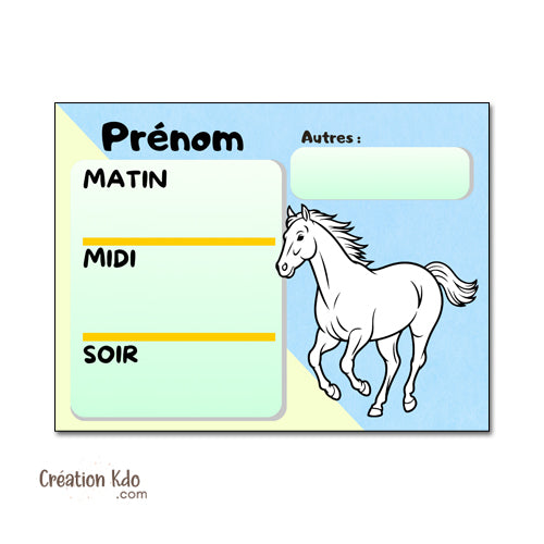 Plaque de Ration pour Cheval ou poney Panneau de Box Personnalisable en aluminium