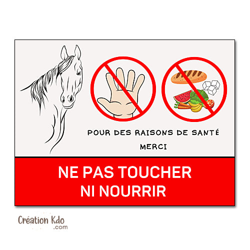 panneau ne pas nourrir cheval plaque ne pas donner à manger aux animaux chevaux pancarte
