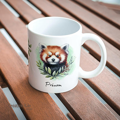 mug panda roux tasse cadeau personnalisé
