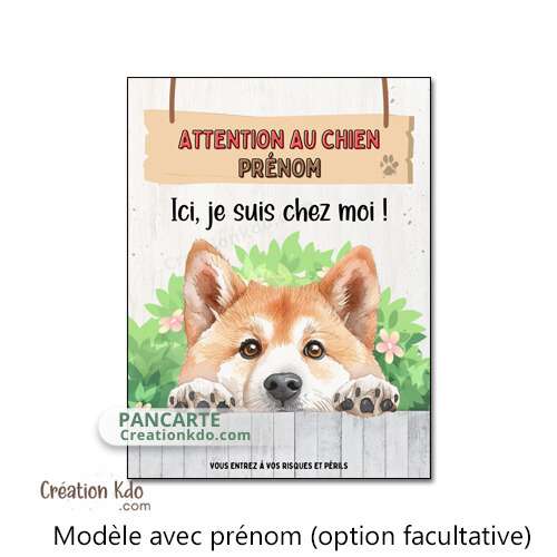 panneau akita inu je monte la garde plaque chien c'est chez moi portail