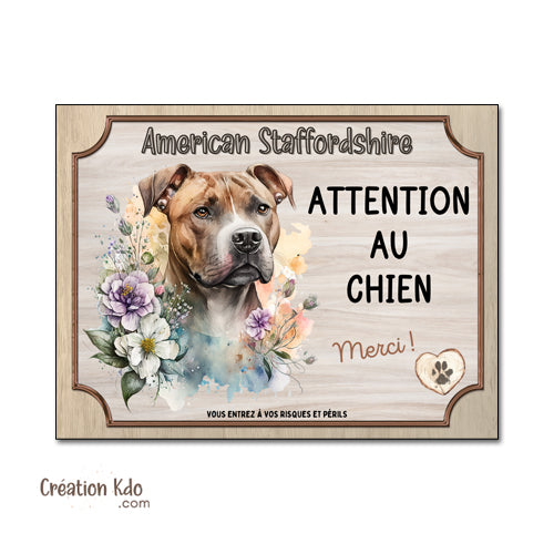 panneau staff je monte la garde plaque attention au chien merci