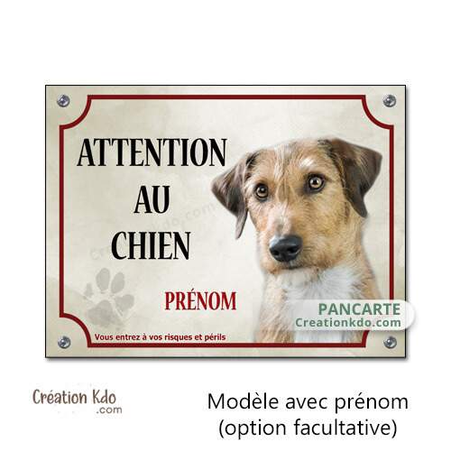 Basset fauve de Bretagne panneau attention au chien plaque je monte la garde pancarte