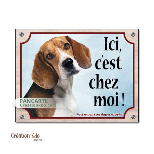 plaque attention au chien beagle je monte la garde panneau portail et sticker à bord
