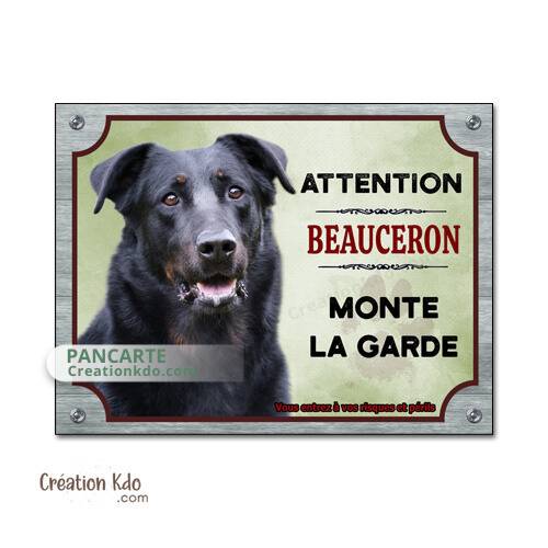 plaque portail beauceron monte la garde panneau chien