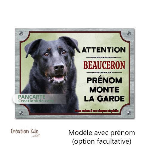 plaque portail beauceron monte la garde panneau chien personnalisé photo
