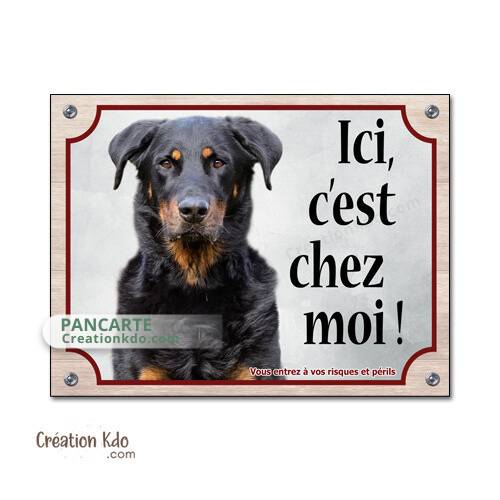 plaque beauceron je monte la garde panneau chien portail