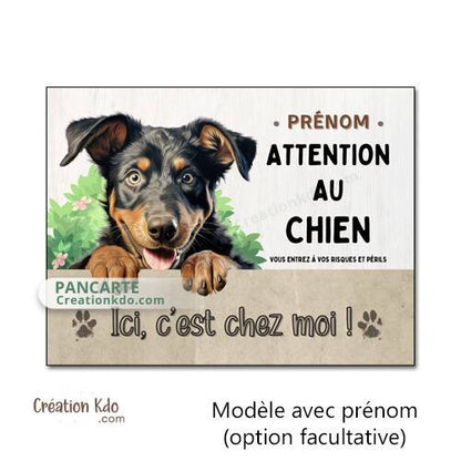 plaque beauceron je monte la garde panneau chien portail c'est chez moi