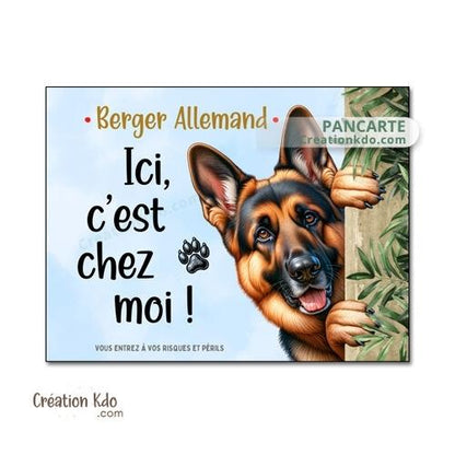 berger allemand plaque attention au chien panneau portail je monte la garde