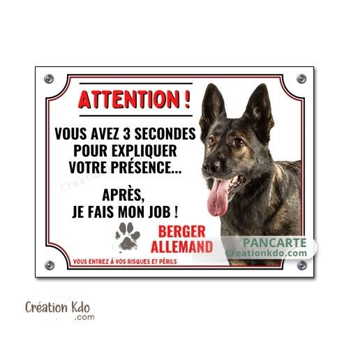 plaque attention au chien berger allemand panneau je monte la garde panneau photo