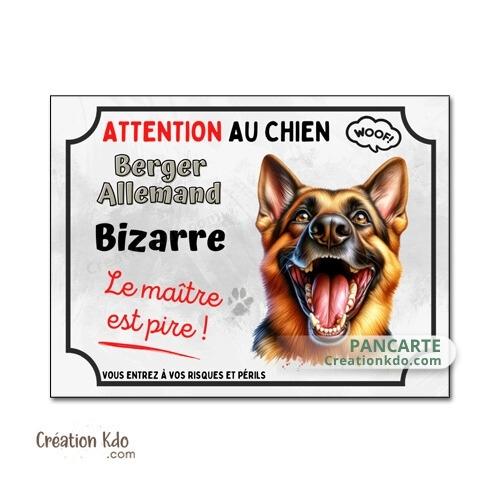 berger allemand plaque attention au chien bizarre panneau portail je monte la garde