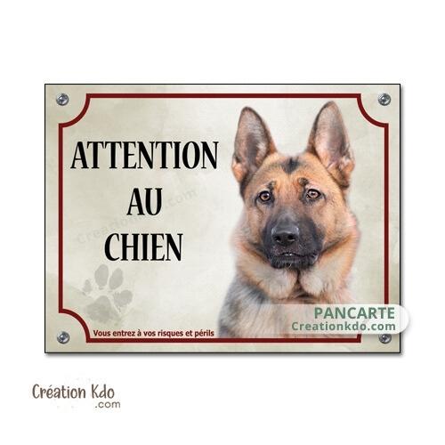 berger allemand plaque attention au chien panneau portail je monte la garde