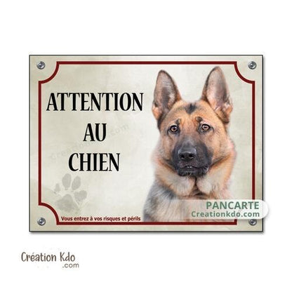 berger allemand plaque attention au chien panneau portail je monte la garde