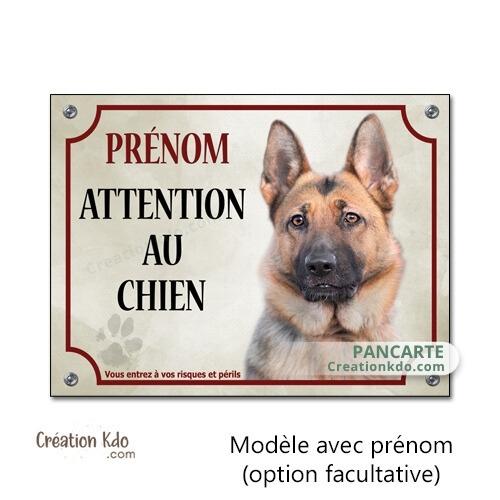 berger allemand plaque attention au chien panneau portail je monte la garde