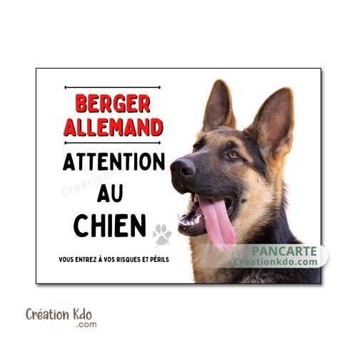 berger allemand plaque attention au chien panneau portail je monte la garde