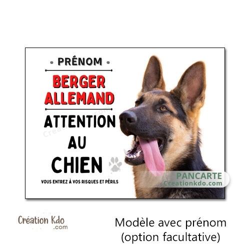 berger allemand plaque attention au chien panneau portail je monte la garde personnalisé photo