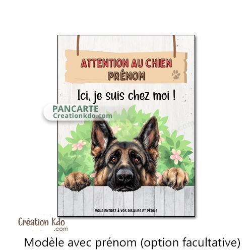 berger allemand plaque attention au chien panneau portail je monte la garde pancarte