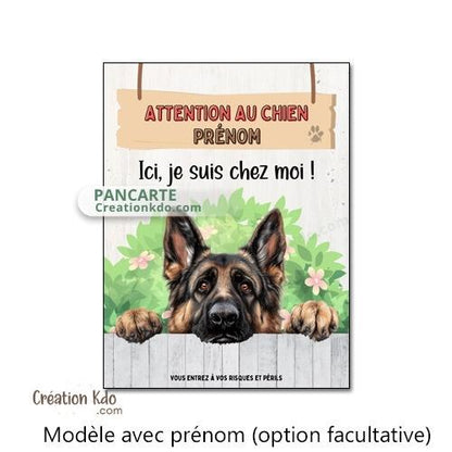berger allemand plaque attention au chien panneau portail je monte la garde pancarte