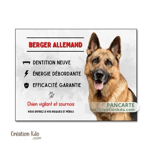 berger allemand plaque attention au chien panneau portail je monte la garde personnalisée