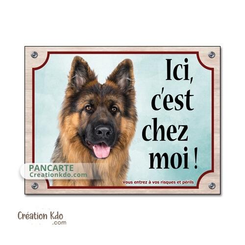 plaque attention au chien panneau portail je monte la garde berger allemand