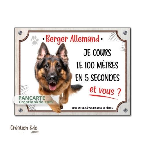 humour berger allemand plaque attention au chien panneau portail je monte la garde
