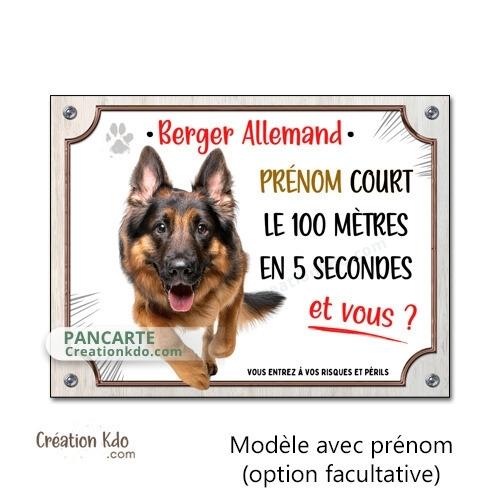 humour berger allemand plaque attention au chien panneau portail je monte la garde