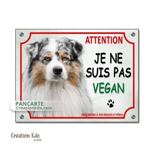 berger australien plaque attention au chien panneau portail je monte la garde