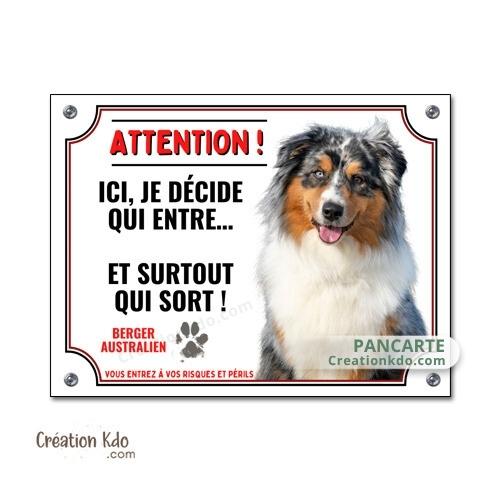 plaque berger australien entre qui veut sort qui peut panneau monte la garde