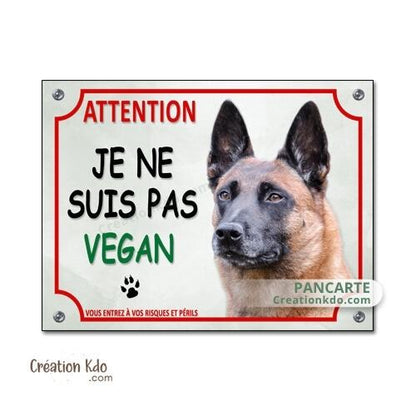 plaque malinois panneau portail chien je monte la garde