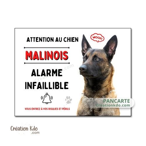 plaque malinois attention au chien panneau portail je monte la garde