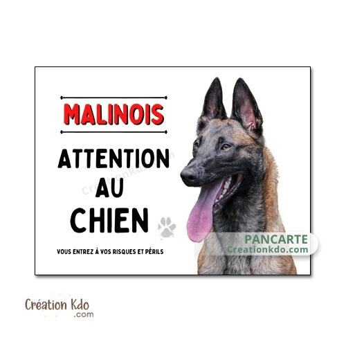 panneau malinois attention au chien berger belge plaque portail je monte la garde