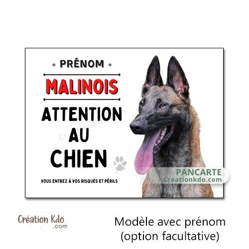 panneau malinois attention au chien berger belge plaque portail je monte la garde