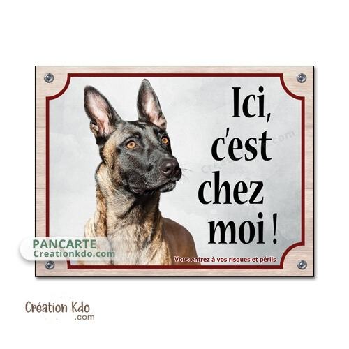 panneau malinois attention au chien berger belge plaque portail je monte la garde