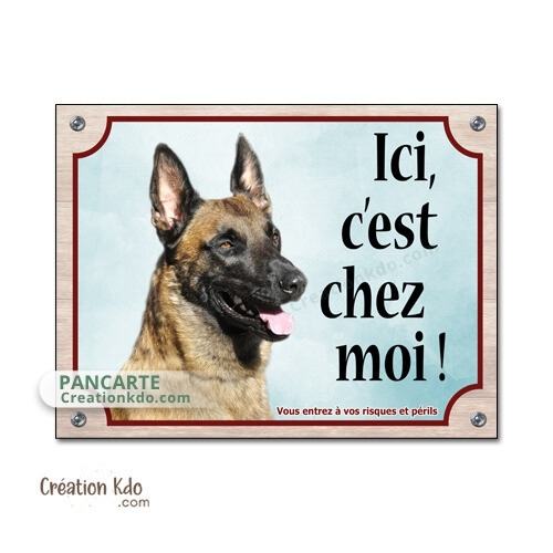 panneau malinois attention au chien berger belge plaque portail je monte la garde
