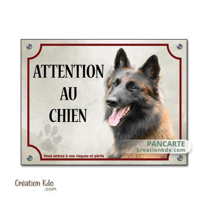 panneau tervueren attention au chien plaque je monte la garde malinois