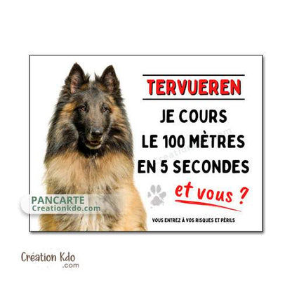 plaque humour tervueren attention au chien panneau je monte la garde