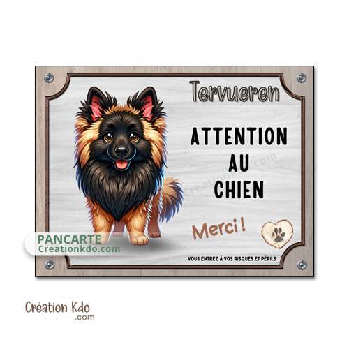 panneau tervueren attention au chien plaque je monte la garde malinois