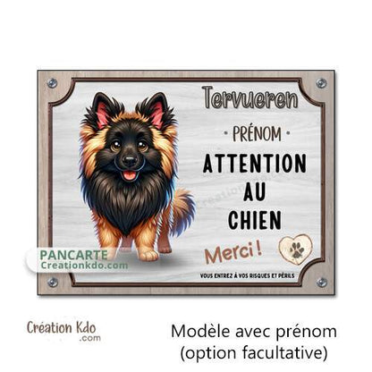 panneau tervueren attention au chien plaque je monte la garde malinois