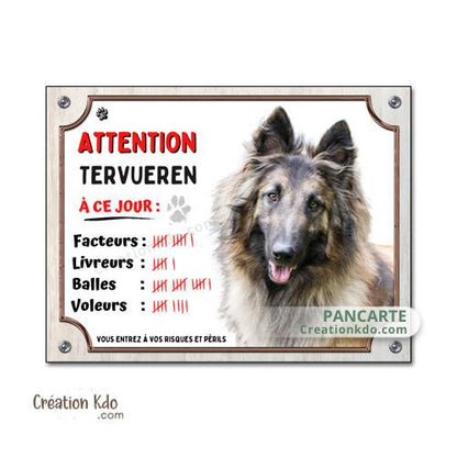 plaque humour tervueren à ce jour panneau chien je monte la garde