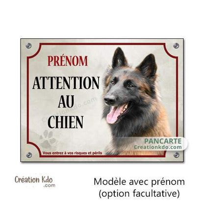 panneau tervueren attention au chien plaque je monte la garde malinois