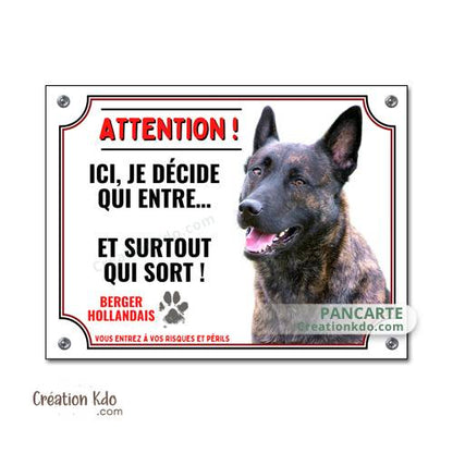 berger hollandais plaque chien entre qui veut sort qui peut panneau portail