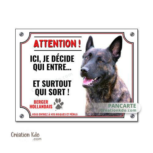 berger hollandais plaque chien entre qui veut sort qui peut panneau portail
