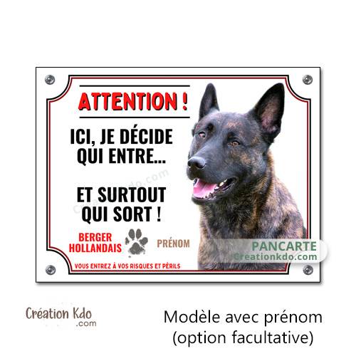 berger hollandais plaque chien entre qui veut sort qui peut panneau portail