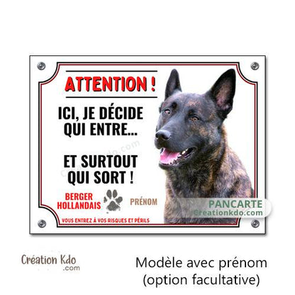 berger hollandais plaque chien entre qui veut sort qui peut panneau portail