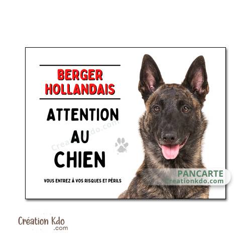 je monte la garde panneau berger hollandais plaque attention au chien pancarte