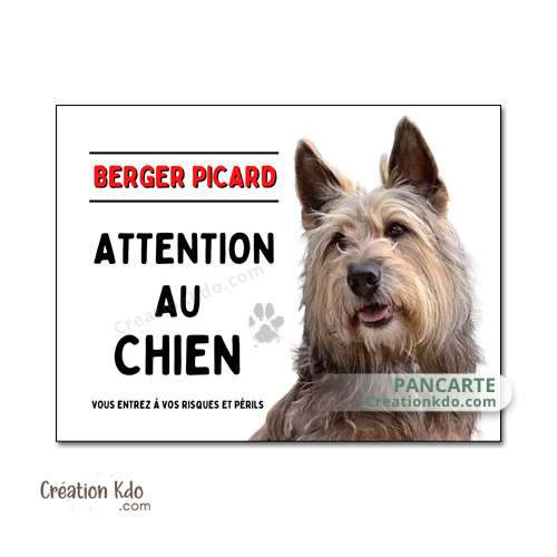 panneau berger picard je monte la garde plaque attention au chien pancarte