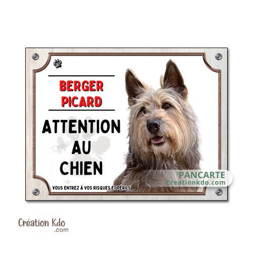 panneau berger picard je monte la garde plaque attention au chien pancarte
