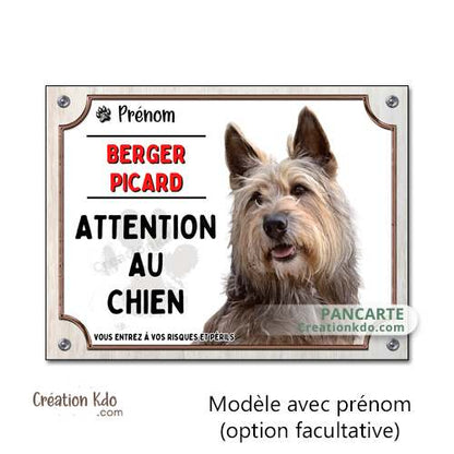 panneau berger picard je monte la garde plaque attention au chien pancarte