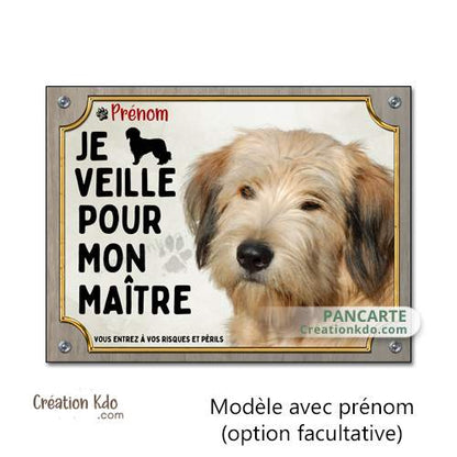 panneau chien berger des pyrénées plaque je monte la garde veille pour mon maître