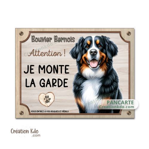 panneau bouvier bernois attention au chien plaque je monte la garde pancarte