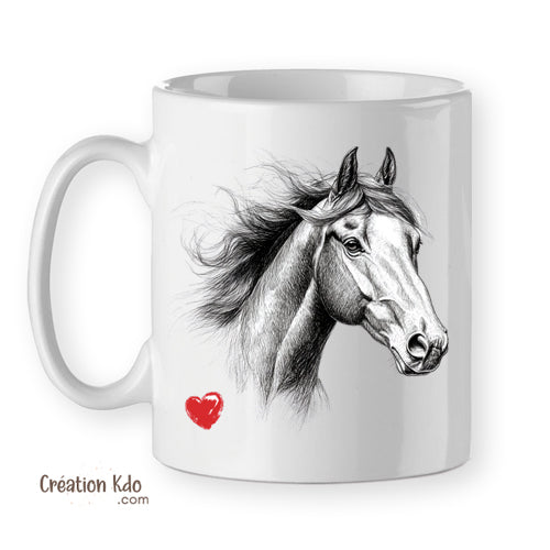 mug cheval tasse céramique 330ml